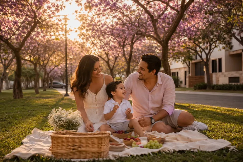 Familia disfrutando Aristea San Ignacio, Mérida